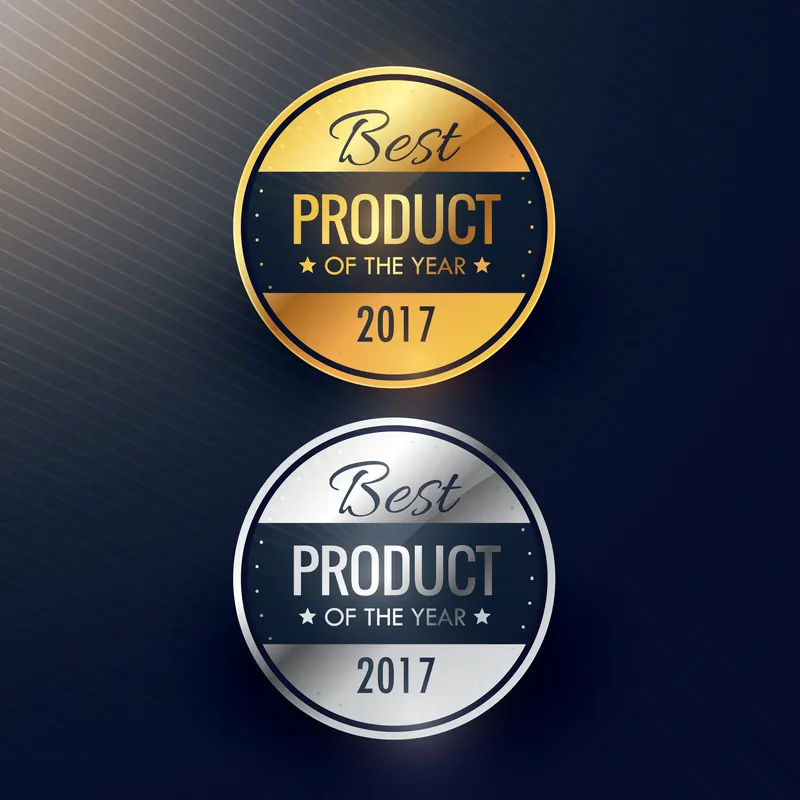Gold and Silver Vinyl Stickers