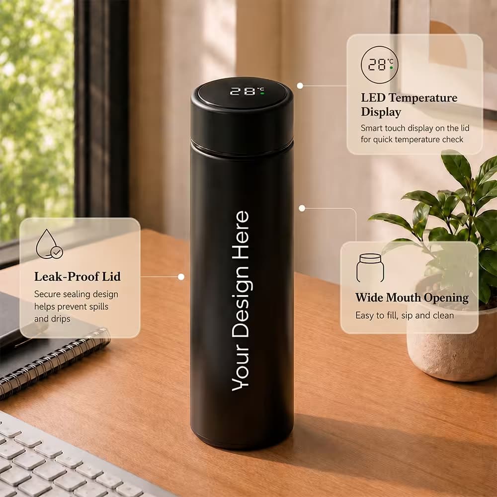 Black Temperature Display Bottles – view 2