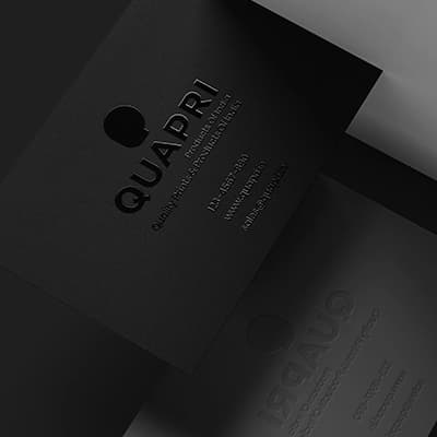 Stylish business card showcasing Spot UV gloss on key design elements