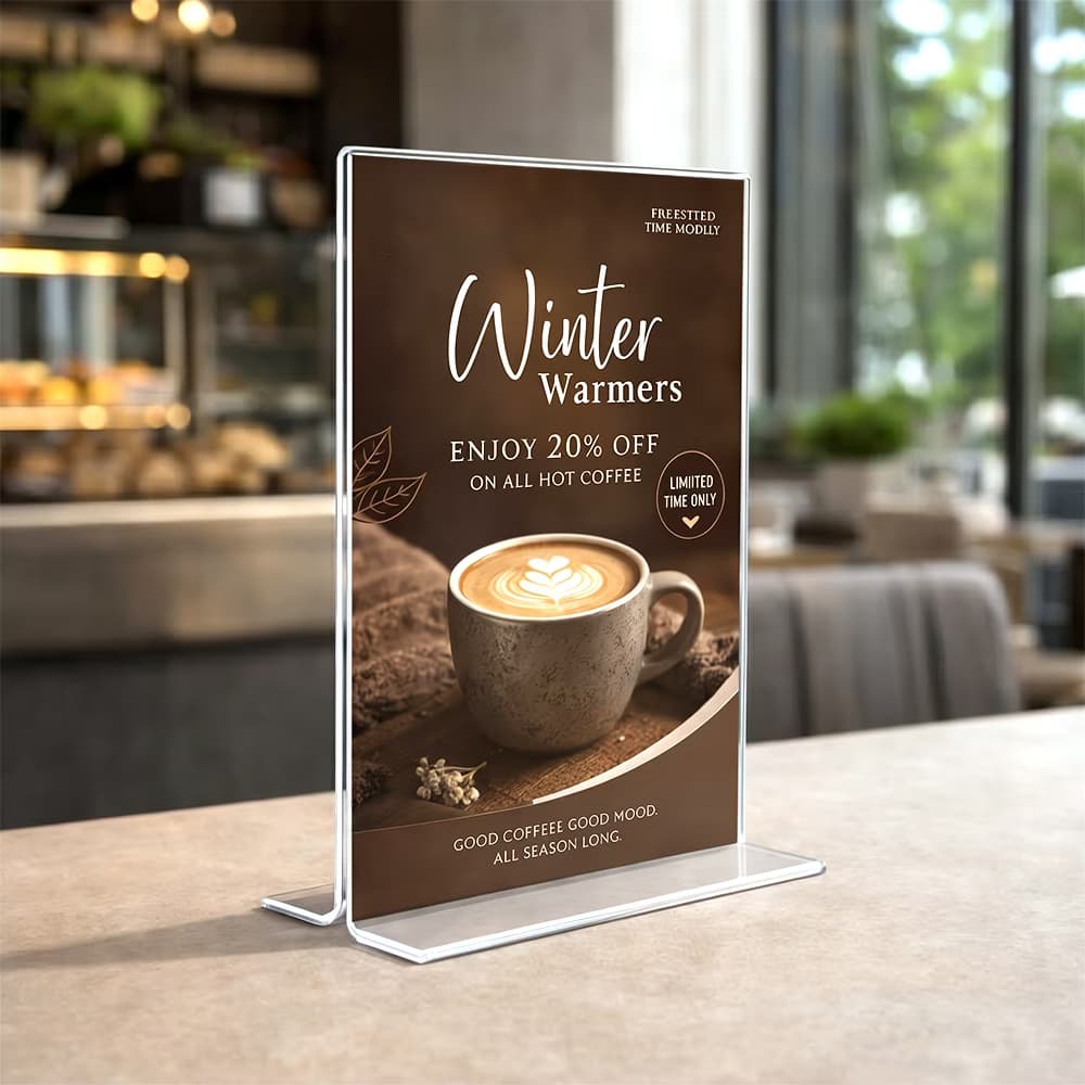 Coffee shop table standee