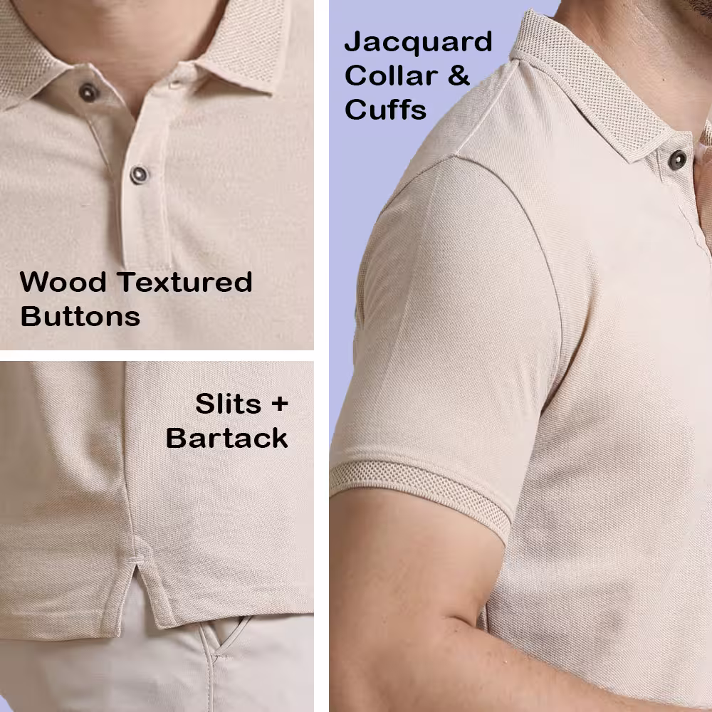 Sustainable polo t-shirt features