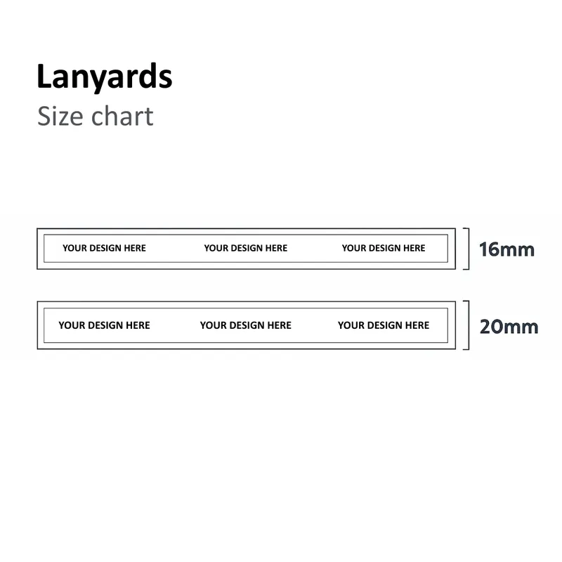 Lanyards Size Chart