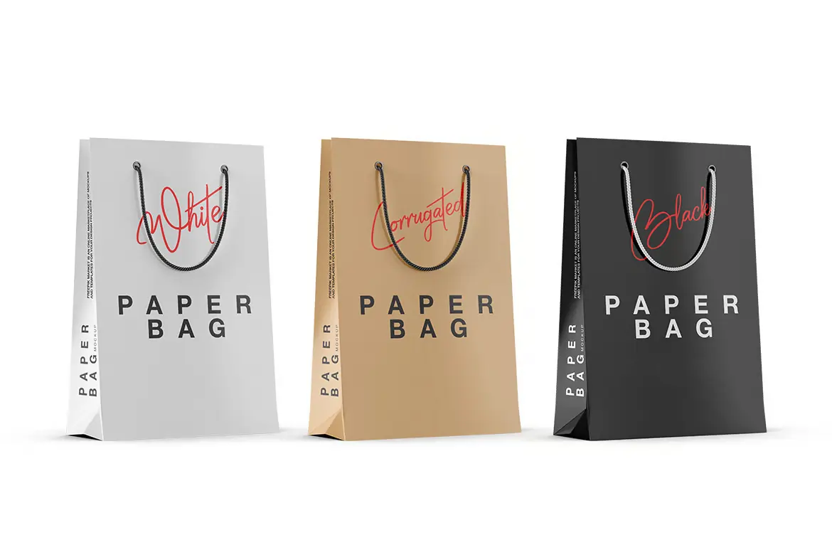 3 Different paper bags