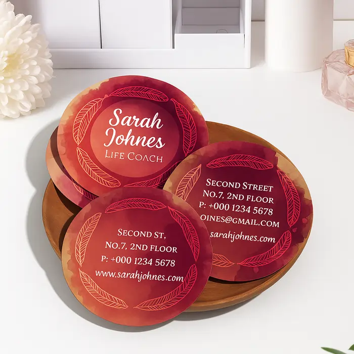 Circle Visiting Cards – view 2