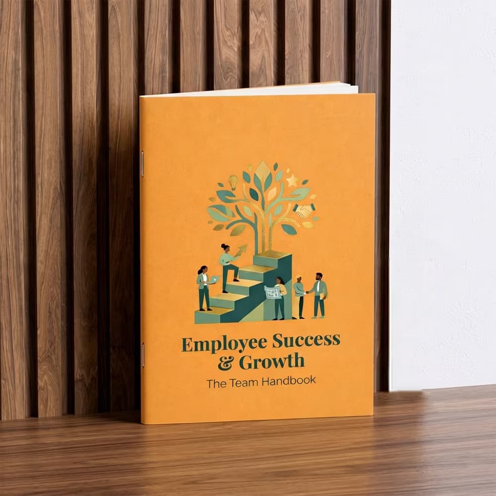 Custom stapled notebook with personalized cover design