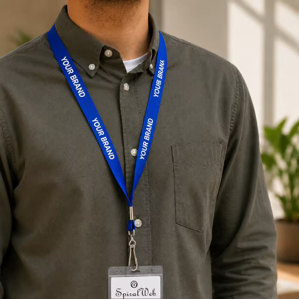 Printed cotton lanyards with metal swivel hook
