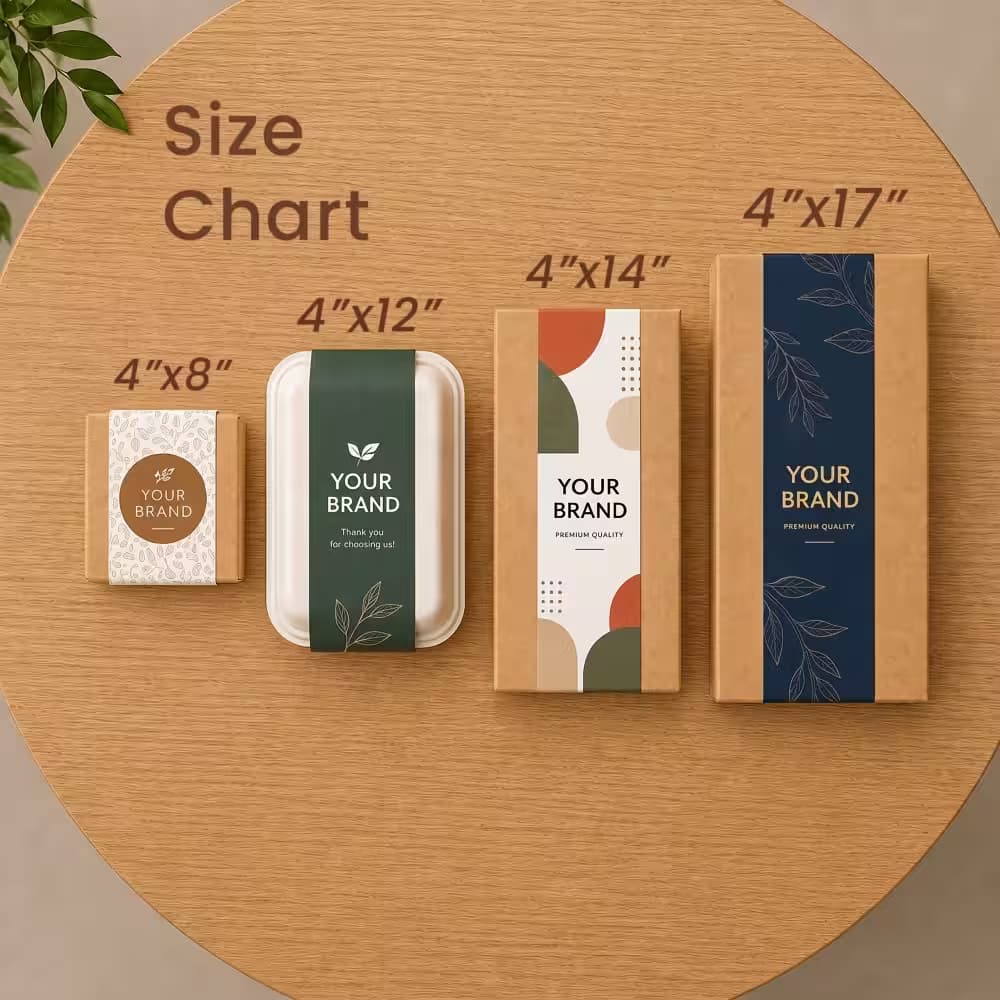 packaging sleeves size chart