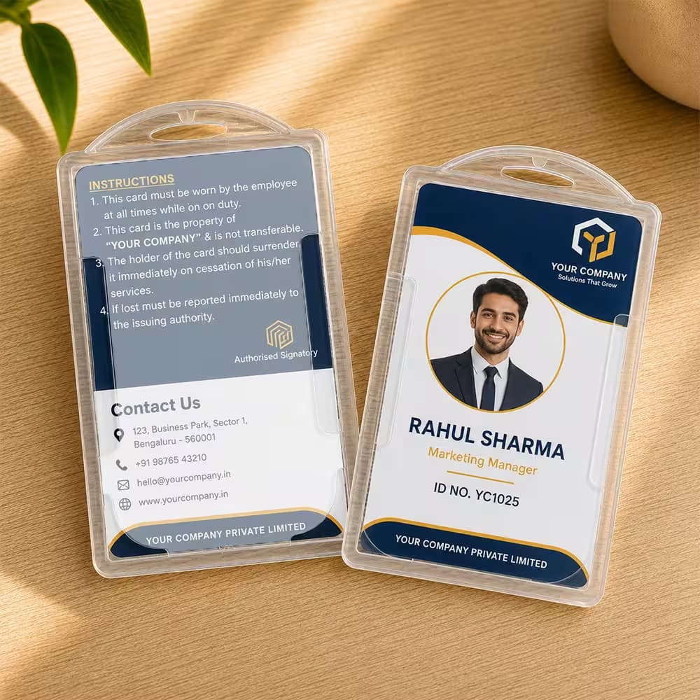 Pvc Id card with holder for office employee badge