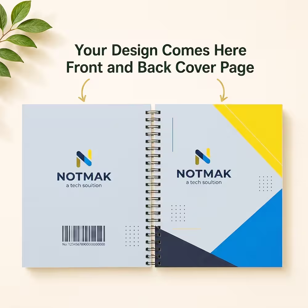 Corporate Wiro diary with custom front and back cover printing