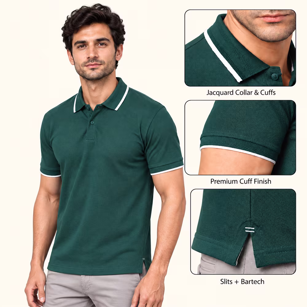 custom polo t-shirt features