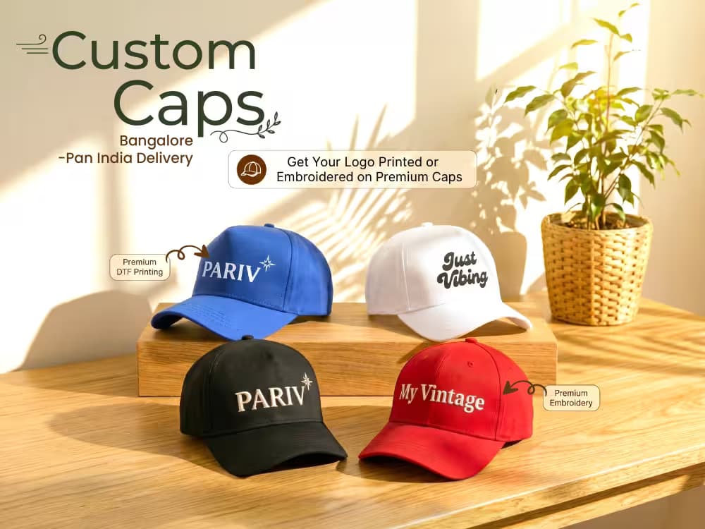 Custom Caps Printing in Bangalore