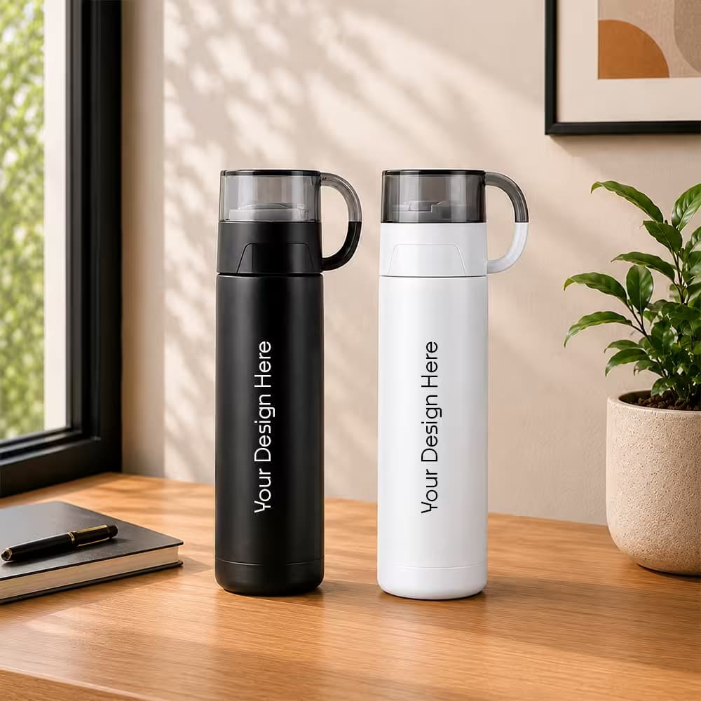 Thermal Bottle with Cup for office, travel, gym, and everyday hydration