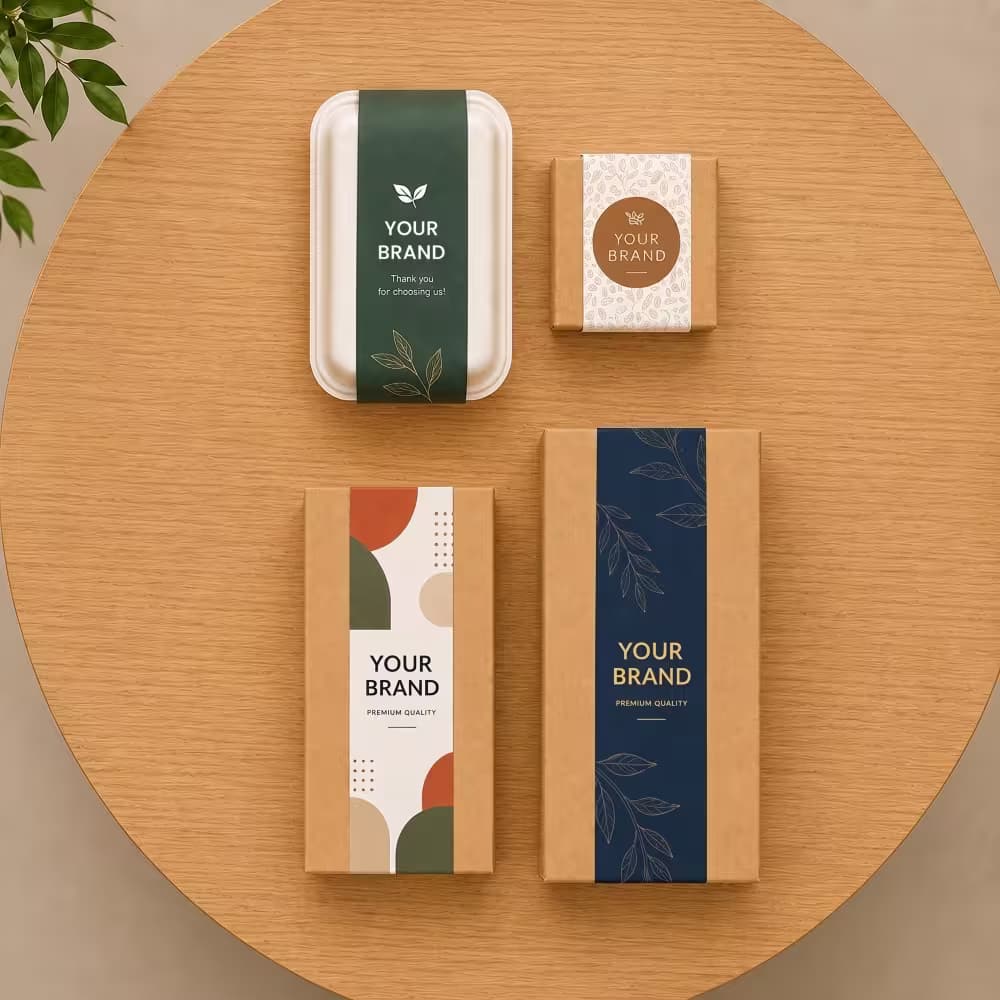 Custom printed packaging sleeves for product boxes