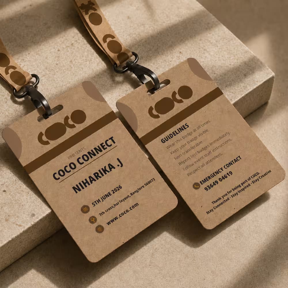 Eco Friendly ID Cards for corporate offices and events