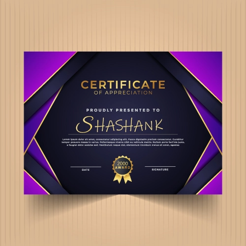 Standard Paper Certificates