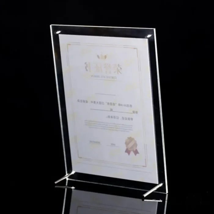 Acrylic certificate frame for office decor