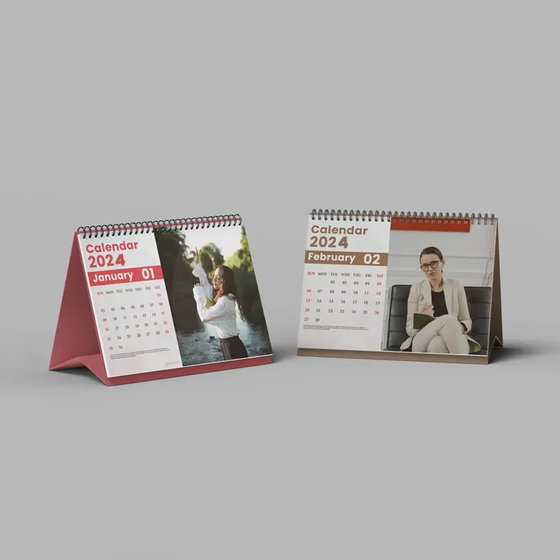 Compact desk calendar for daily planning and organization.