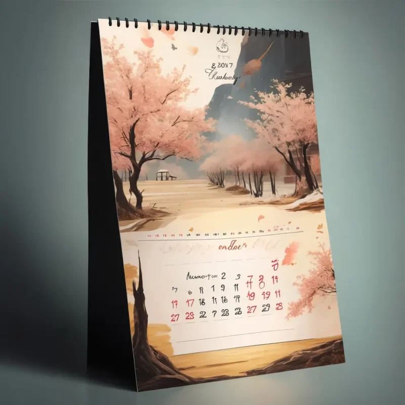 Personalized 2025 Desk Calendar with Notes