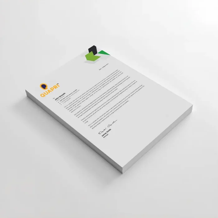 Personalized Custom Letterhead Pads for branding.