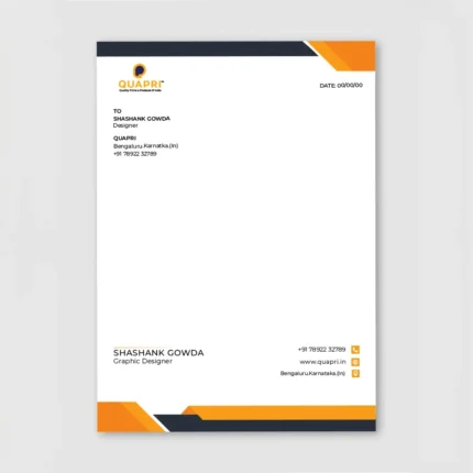 Luxurious letterheads for professional branding.