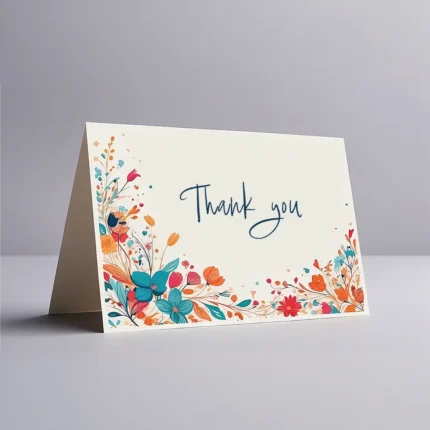 Colorful 'Thank You' in playful font.