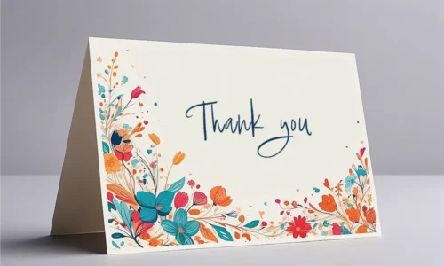 Colorful 'Thank You' in playful font.