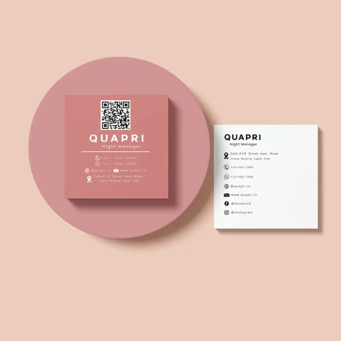 Square Business Cards Sample Printing Quapri