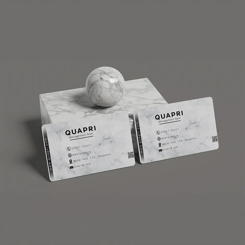 Textured business card with a rich tactile surface for a unique and memorable feel