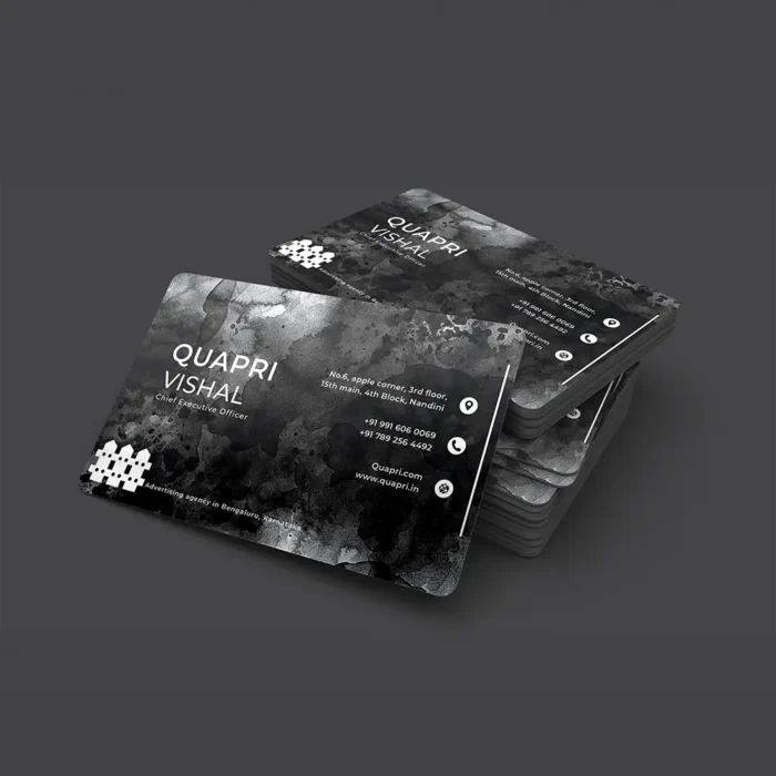 High-quality business card with a textured surface