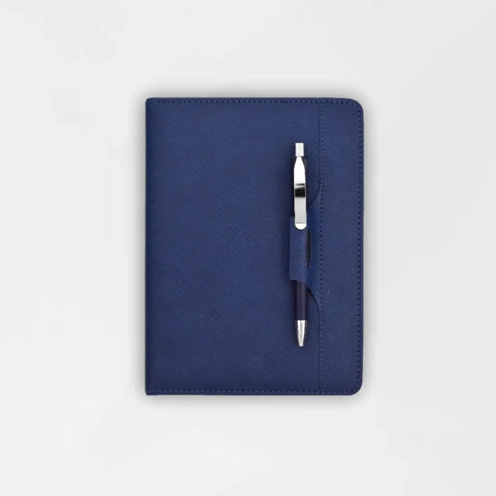 Diary with attached pen loop for convenience.