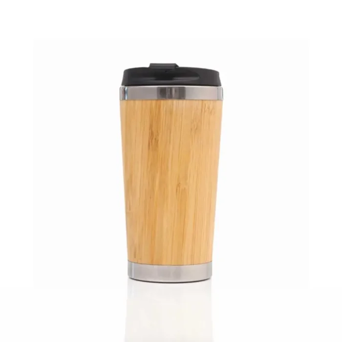 Bamboo Coffee Tumbler With Flip Lid