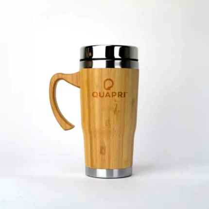 Bamboo Coffee Tumbler With Handle