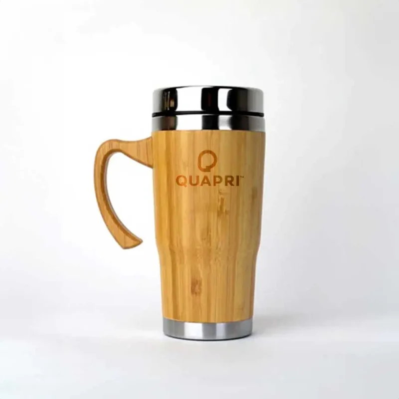 Bamboo Coffee Tumbler With Handle