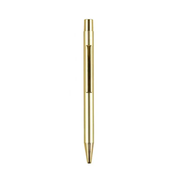 Set of Luxury Gold and Rose Gold Metal Ball Pens Featuring Custom Logos