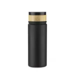 Durable Thermos bottle with double-walled insulation and a convenient carrying strap, perfect for travel and outdoor activities.