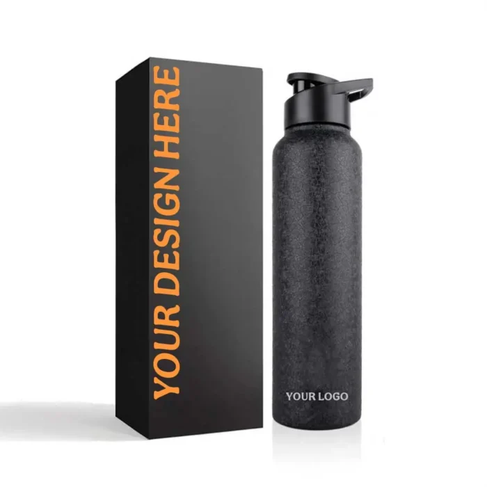 Lightweight and durable stainless steel water bottle, customizable for any event