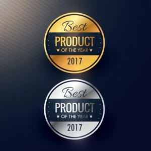 Gold and Silver Vinyl Stickers