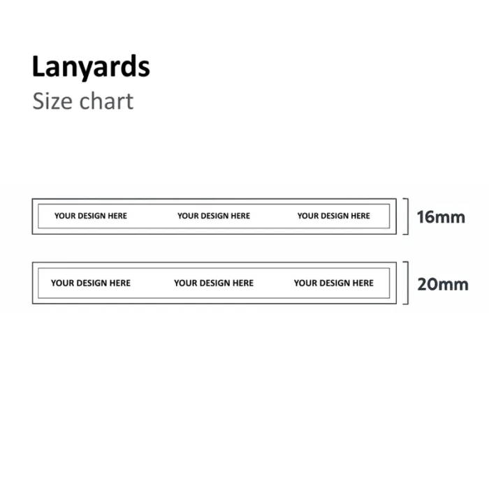 Lanyards Size Chart
