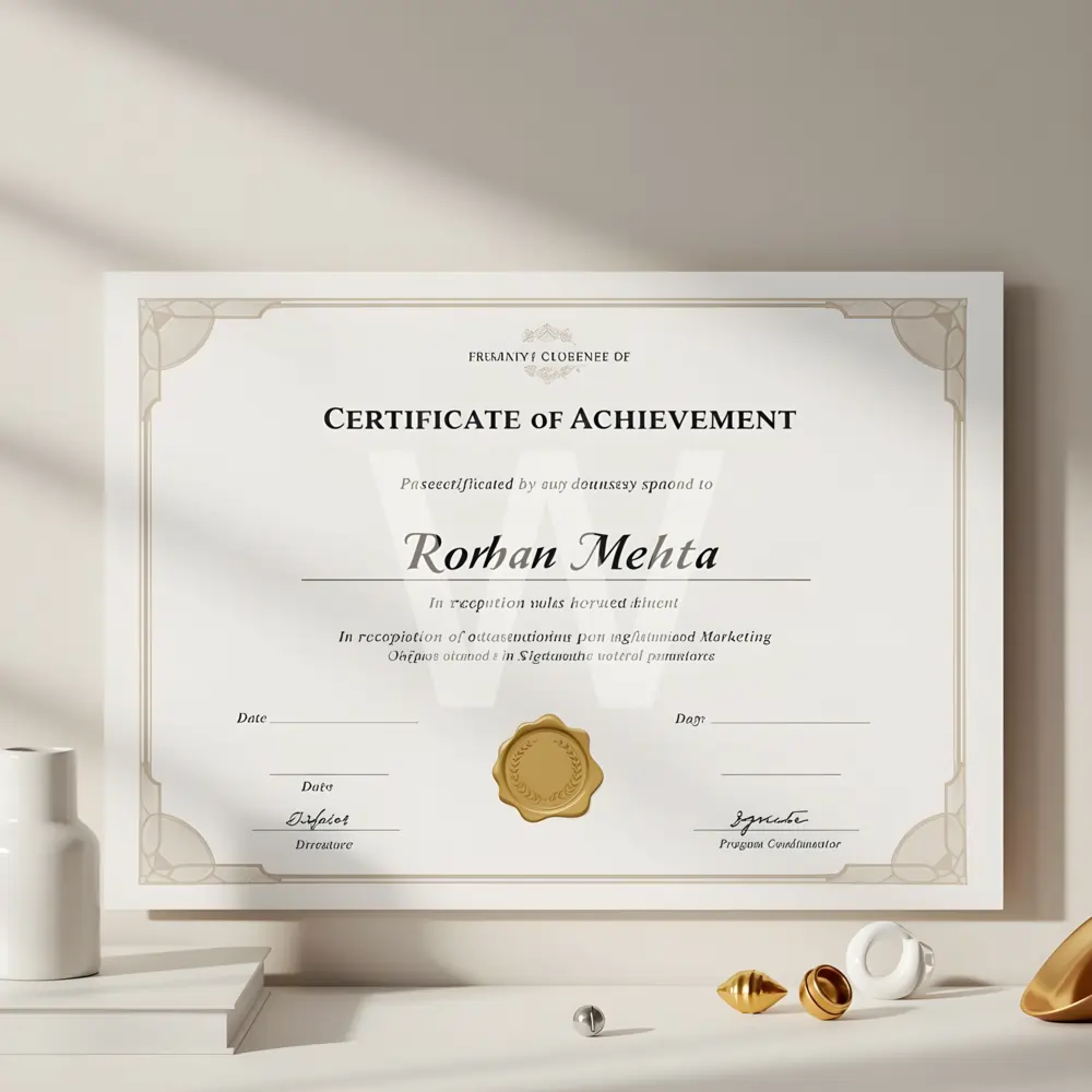 watermark certificate