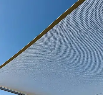 Mesh banner printing material for your business displayed against a clear blue sky