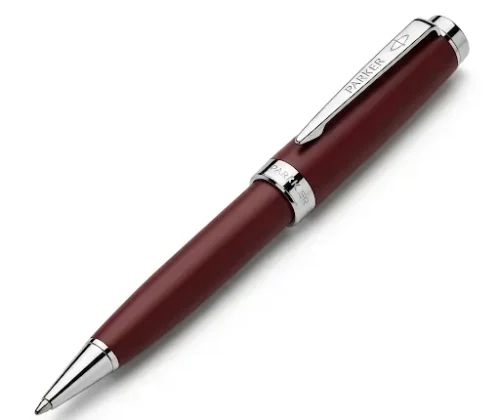Elegant maroon pen with silver accents – Custom Printed Pens for Business