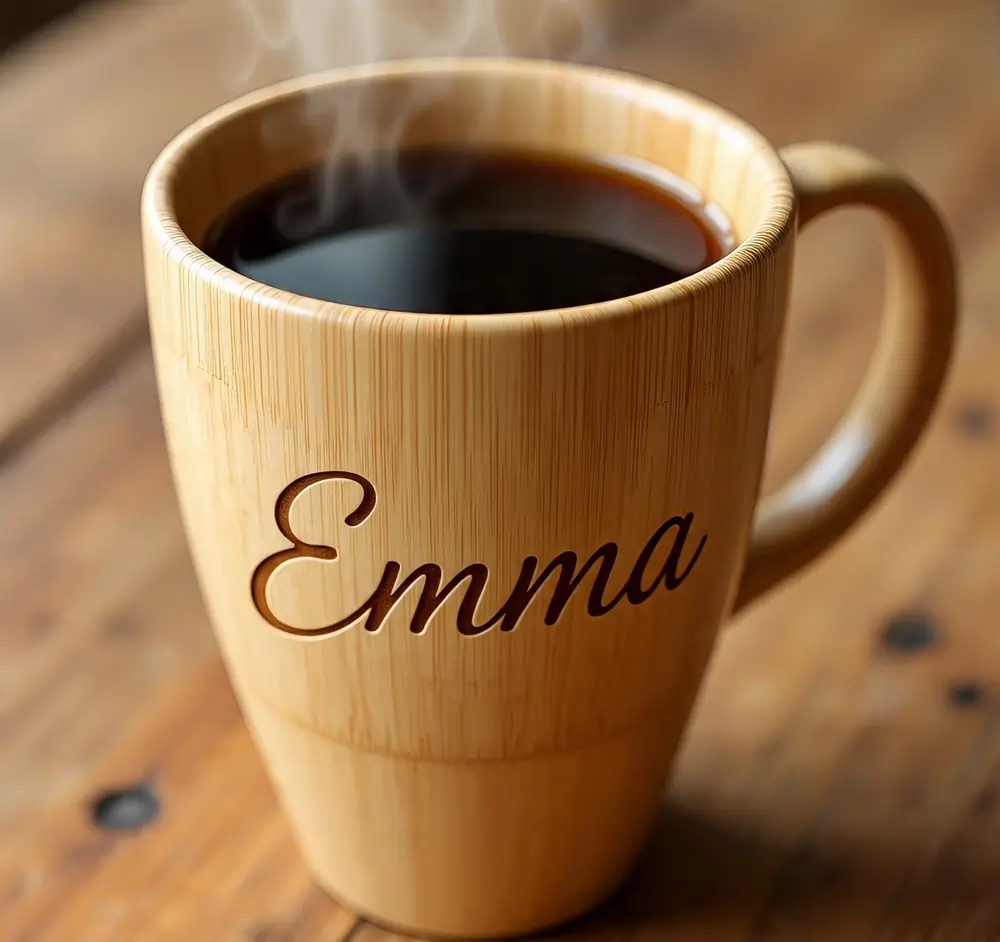 An eco-friendly coffee mug designed with sustainable materials, perfect for daily use and ideal as personalized mugs as gifts that promote a green lifestyle.