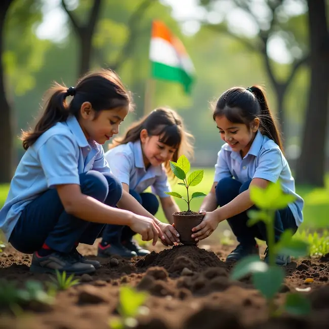 Tree planting drive for Independence Day 2025.