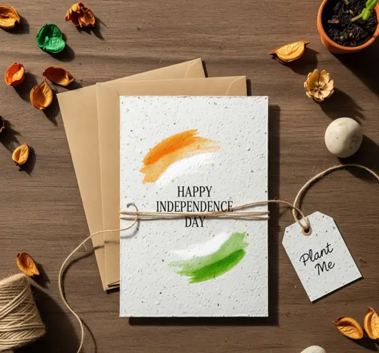 Seed Paper Invitation Seed paper invitation card for Independence Day 2025.
