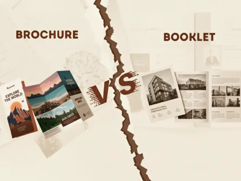 Brochure vs Booklet Printing