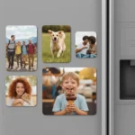 Family photo fridge magnet