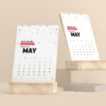 Desk Calendar With Wooden Stand - Image 2