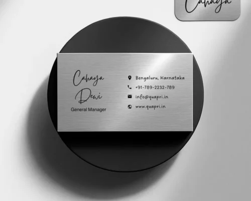 Silver Metallic Visiting cards