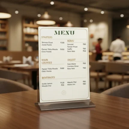 Flat Menu Cards in Online