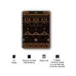 Stay organized with this 150-page, single-line notebook. It features a durable Kraft Personal Softcover Wiro Diary and includes calendars for easy planning.